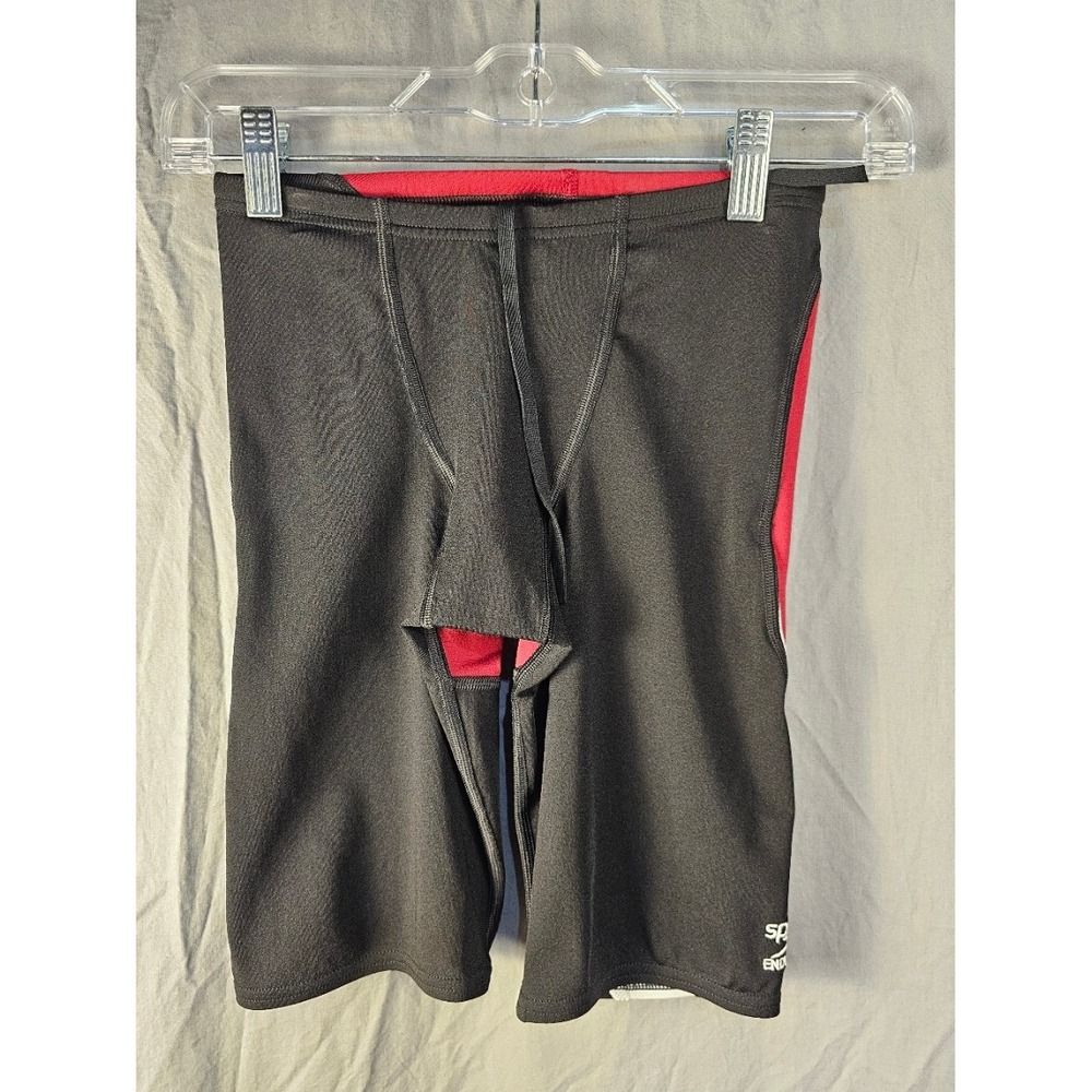 Speedo Endurance+ Men Swim Jammer Shorts Black Red White Size 28 Training Trunks